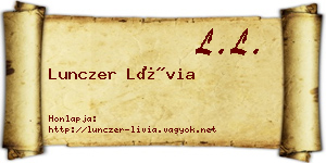 Lunczer Lívia névjegykártya